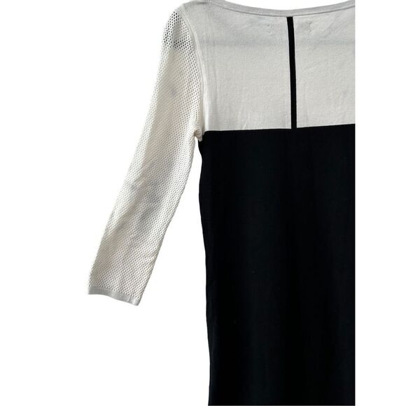 Rag & Bone Women's Mesh Long Sleeve Bodycon Mini Dress Black & White Small - Picture 5 of 8